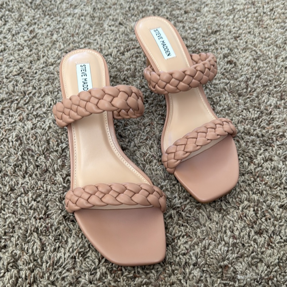 Steve Madden Prema Braided Sandal in Tan